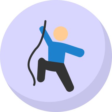 Erkek tırmanıcı simgesi vektör illüstrasyonu