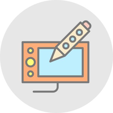 Tablet ikon vektör çizimi