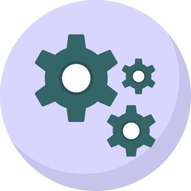 Gears'ı satırı vektör simgesi 