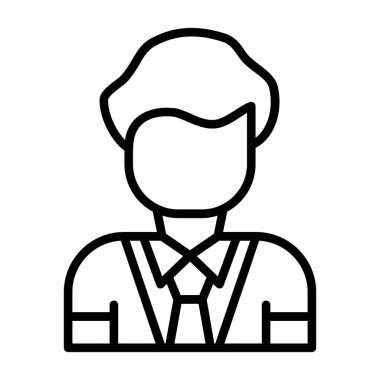 İşadamı avatar vektör simgesi