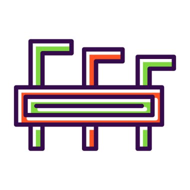 Mobilya ikonu, çizgi sanatı, mobilya vektör illüstrasyonu