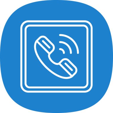 - Telefon. Web simgesi basit illüstrasyon 