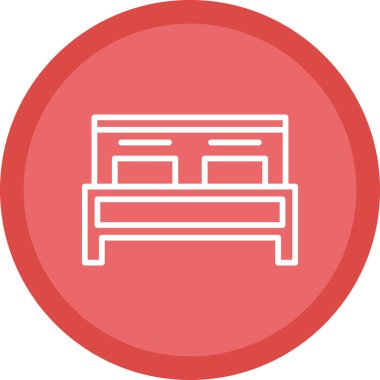 Çift yatak vektör simgesi           