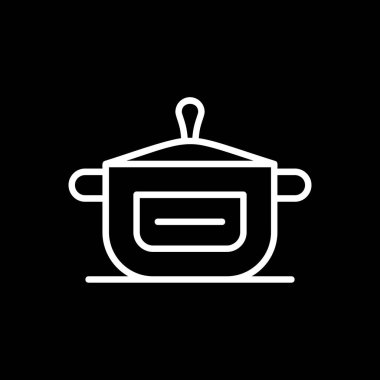 yemek kabı simgesi, vektör illüstrasyonu