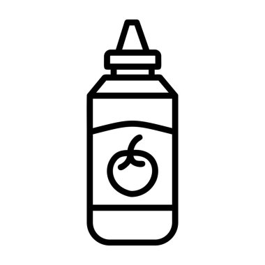 Sıvı simgeli şişe, taslak biçimli.