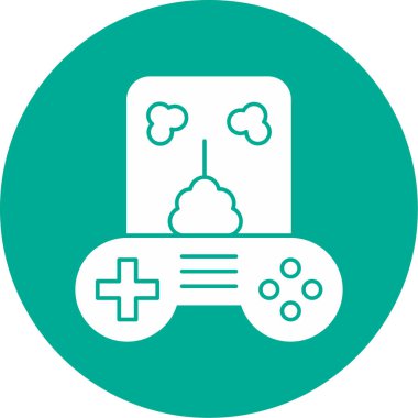 oyun konsolu simgesi, vektör illüstrasyonu, video oyunu sembolü 