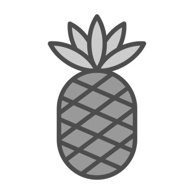 Ananas. Web simgesi basit illüstrasyon 