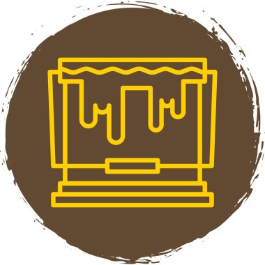 Boya Kovası grafik simgesi, vektör illüstrasyonu 