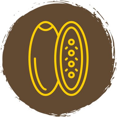 Çikolata parçalı simge, vektör illüstrasyonu