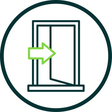 Giriş kapısı işaretinin vektör illüstrasyonu