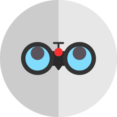 Dürbün simgesi, vektör illüstrasyonu basit tasarım