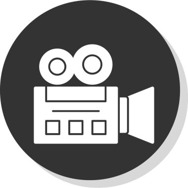Video kamera. Web simgesi basit illüstrasyon