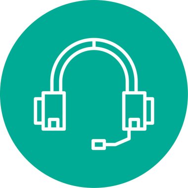 kulaklık simgesi, vektör illüstrasyonu basit tasarım