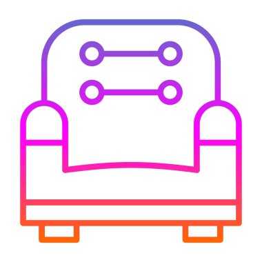 Kanepe. Web simgesi basit illüstrasyon