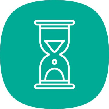 Kum saati. Basit web simgesi tasarımı. Vektör illüstrasyonu 