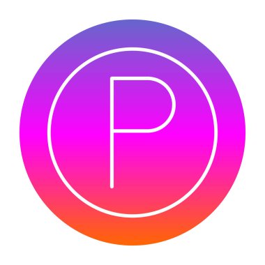 araba park simgesi vektör illüstrasyon                  