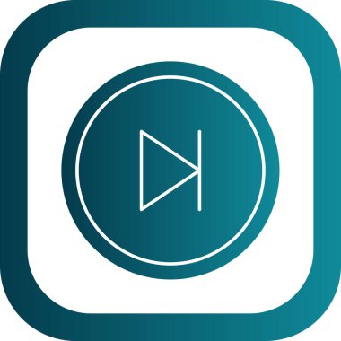 Düz Skip. Web simgesi basit illüstrasyon