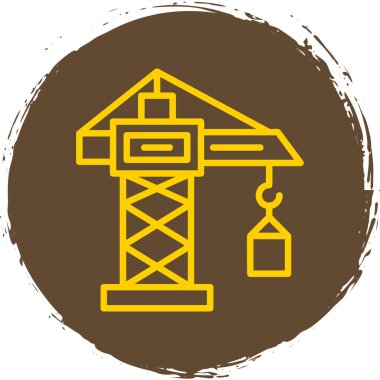 Yapı vinci simgesi web basit illüstrasyon