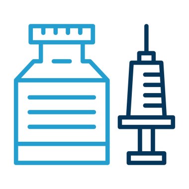 Enjeksiyon ikonu vektör illüstrasyonu