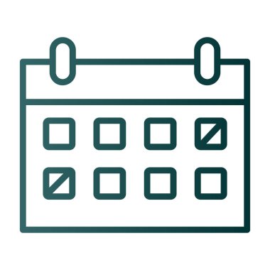 basit takvim simgesini, vektör çizim