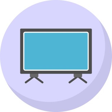Televizyon simgesinin vektör illüstrasyonu
