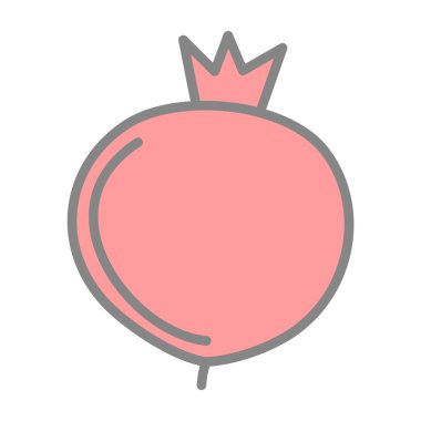 Nar meyve simgesinin vektör illüstrasyonu