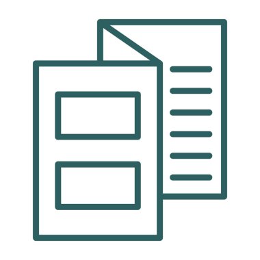 Broşür simgesi, vektör illüstrasyonu basit tasarım