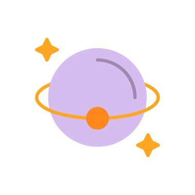 gezegen simgesi, vektör illüstrasyonu basit tasarım