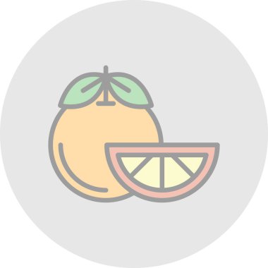 mandalina vektör illüstrasyonu, yiyecek simgesi