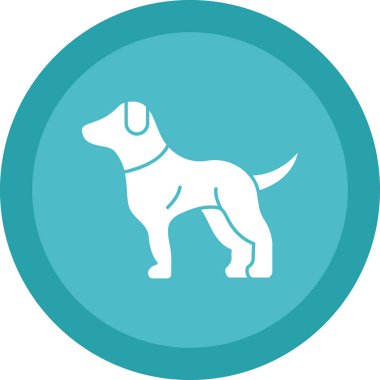 Köpek. Web simgesi basit illüstrasyon 