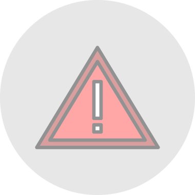 Uyarı vektör simgesi modern illüstrasyon