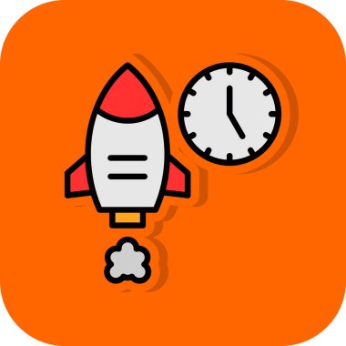 roket ikonu vektör illüstrasyonu