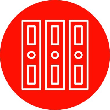 Kırmızı daire simgesinin vektör illüstrasyonu