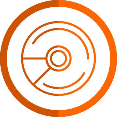 CD mi? Web simgesi basit illüstrasyon