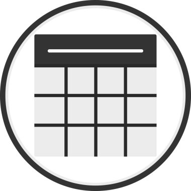 Takvim simgesi vektör illüstrasyonu