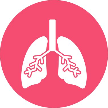 akciğerler web simgesi basit illüstrasyon 