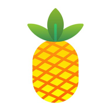 Ananas. Web simgesi basit illüstrasyon 
