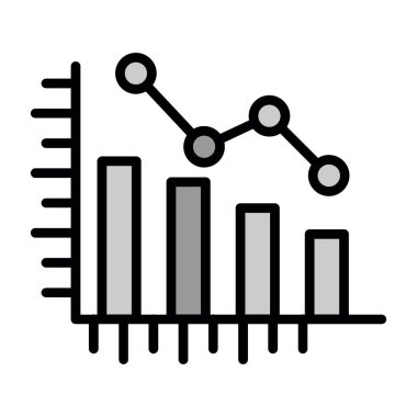 iş grafiği simgesi, vektör illüstrasyonu basit tasarım