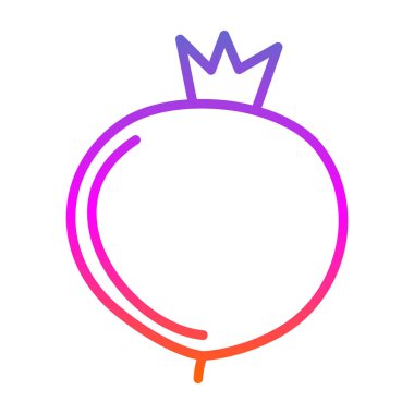 Nar meyve simgesinin vektör illüstrasyonu