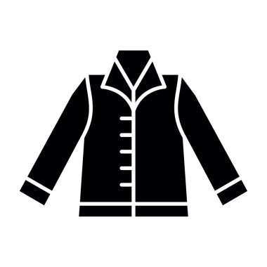Ceket simgesi, vektör illüstrasyonu basit tasarım