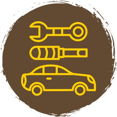 Araba simgesinin vektör illüstrasyonu