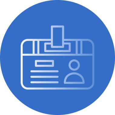 Kimlik kartı web simgesi, vektör illüstrasyonu 