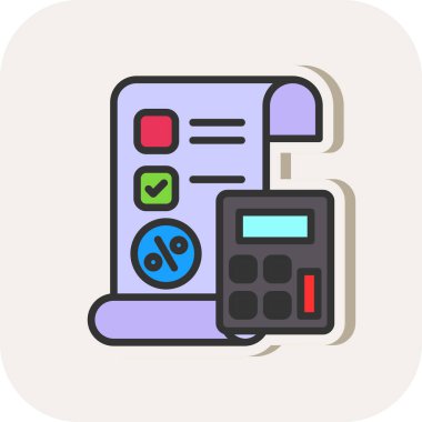 Hesap makinesinin işaretli vektör çizimi