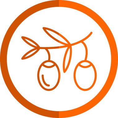 Bir ağaç simgesinin vektör illüstrasyonu