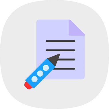 Belge. Web simgesi basit illüstrasyon