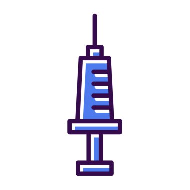 Şırınga. Web simgesi basit illüstrasyon                