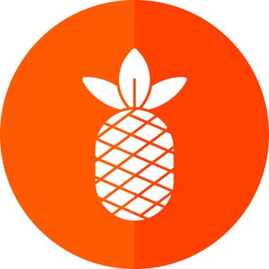 Ananas. Web simgesi basit illüstrasyon 