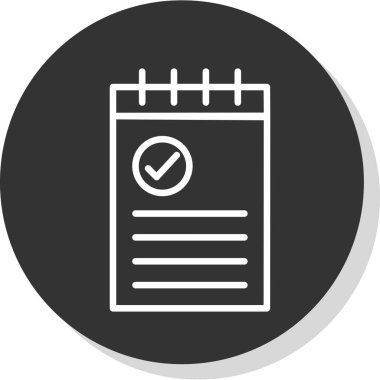 notepad simgesi, vektör illüstrasyonu basit tasarım