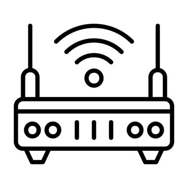 wifi internet yönlendirici vektör çizimi 