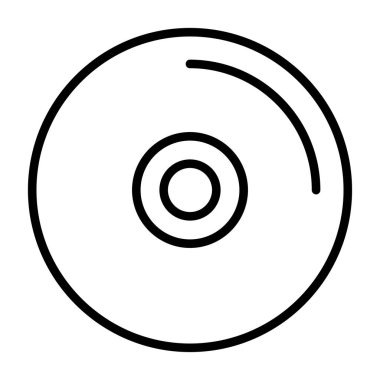 CD mi? Web simgesi basit illüstrasyon